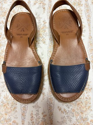 Sandalias Popa Talla 36 Azul/Marrón