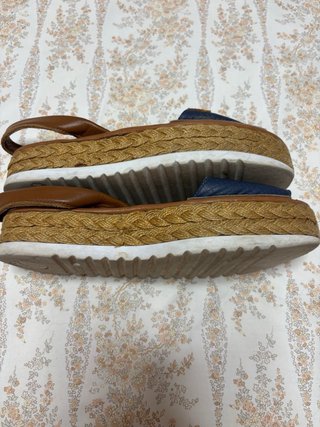 Sandalias Popa Talla 36 Azul/Marrón