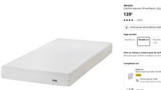 Cama IKEA 90x200 con cajones + colchón y somier