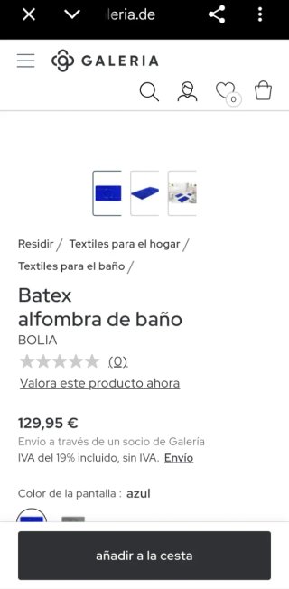 Tappeto da bagno Batex blu