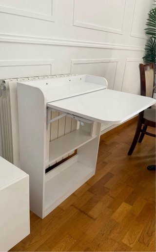 Escritorio de Madera Compacto Plegable (3 Estantes