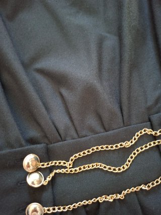 Vestido Negro Blanco Talla S