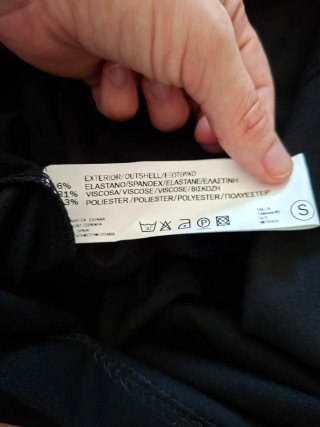 Vestido Negro Blanco Talla S
