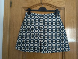 Minifalda invierno azul y blanco