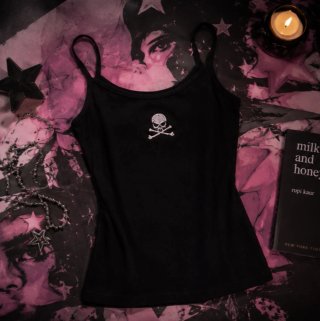 Top Goth Calavera Hecho a Mano