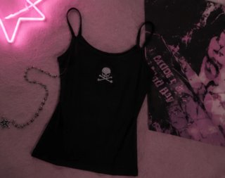 Top Goth Calavera Hecho a Mano