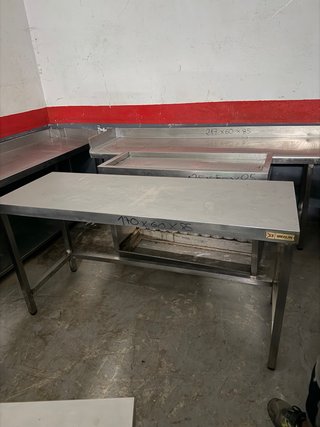 Mesa industrial acero inoxidable 170x60x85