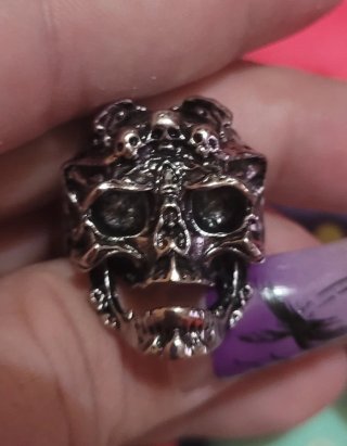 Anillo Calavera Ajustable acero