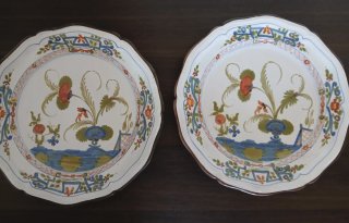 Coppia Piatti Decorativi Floreali 29 cm diametro