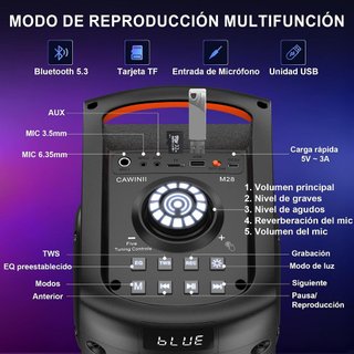 Altavoz Bluetooth Portátil 200W NUEVO