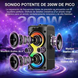 Altavoz Bluetooth Portátil 200W NUEVO