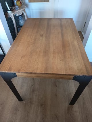Mesa Boston Estilo Industrial Madera y Metal