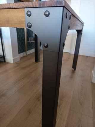Mesa Boston Estilo Industrial Madera y Metal