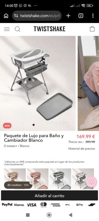 Bañera Bebé Twistshake Plegable