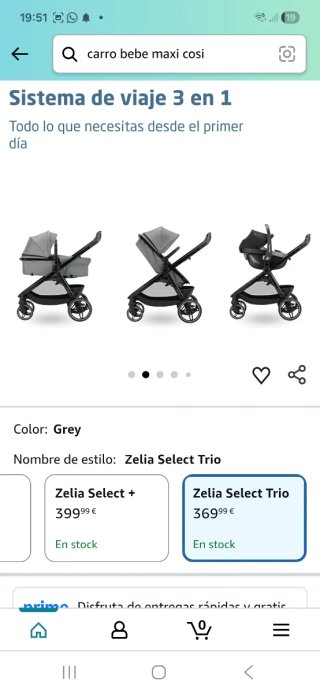 Silla de coche y carrito bebé Maxi-Cosi hasta 4año