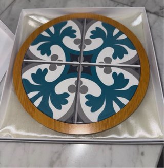 Sottopentola rotondo design floreale