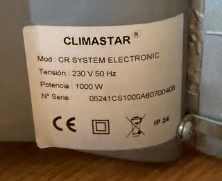 Radiador eléctrico ceramico de bajo consumo
