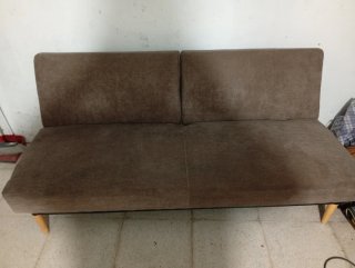 Sofá Cama Tela Marrón
