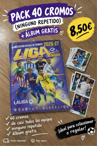 Pack 40 cromos LALIGA 2026-27 + Álbum