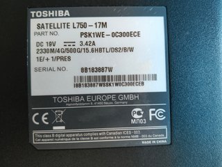 Portatile Toshiba Satellite L750/L755 Rosso