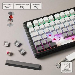 Teclado Mecánico Inalámbrico 75% RGB NUEVO