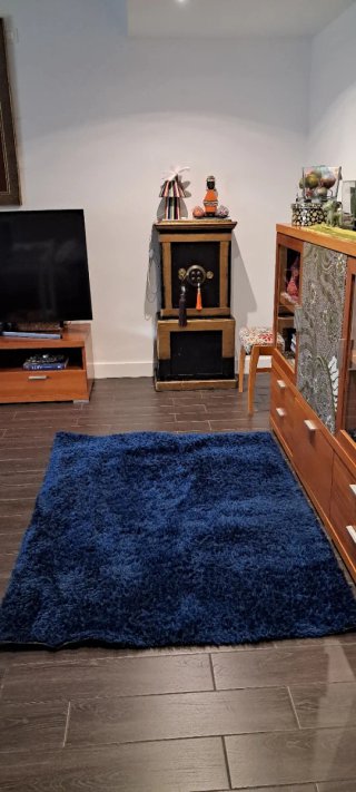 Alfombra azul para habitación otra igual es verde