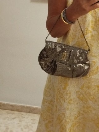 Bolso fiesta vintage bronce