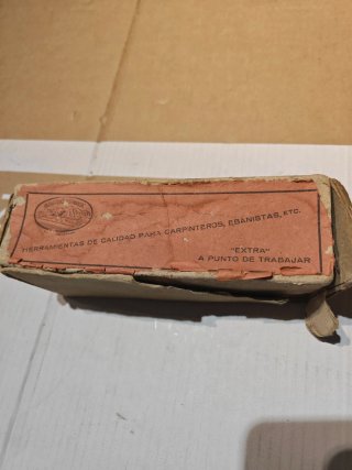 Cepillo carpintero antiguo madera caja