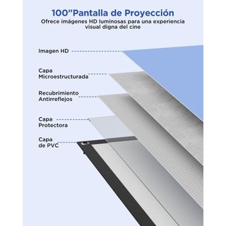 Pantalla Proyección 100 pulg 16:9 4K NUEVA