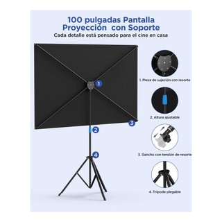 Pantalla Proyección 100 pulg 16:9 4K NUEVA