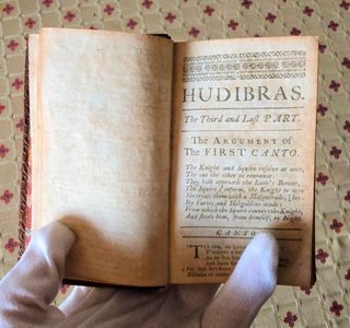 Libro Antiguo Hudibras (1710)-- Samuel Butler