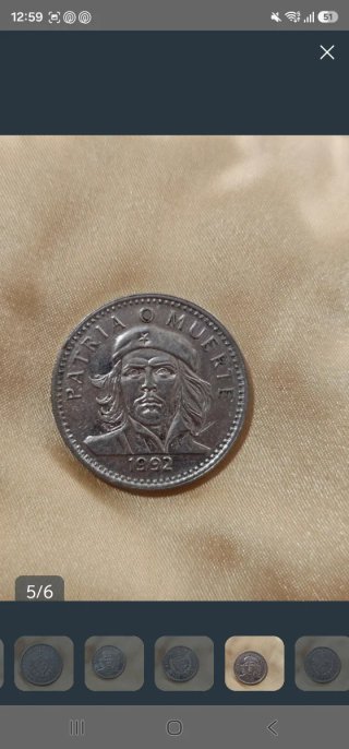 Moneda 3 Pesos Cubanos 90, 92 y 93 Che Guevara.