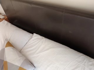 Cama doble cuero marrón