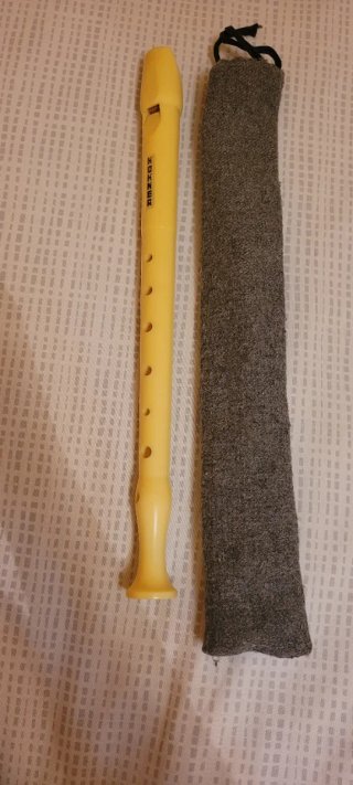 Flauta dulce Hohner amarilla+ claves musica