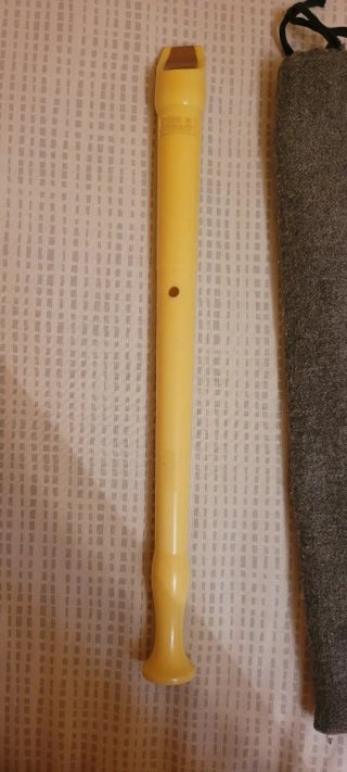 Flauta dulce Hohner amarilla+ claves musica