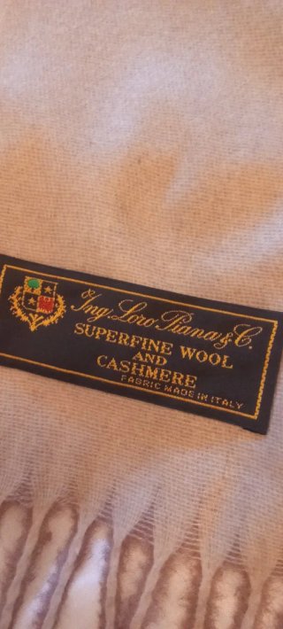Sciarpa lana e cashmere beige/marrone