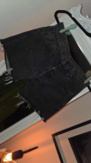 Levi's Shorts Negros Desgastados