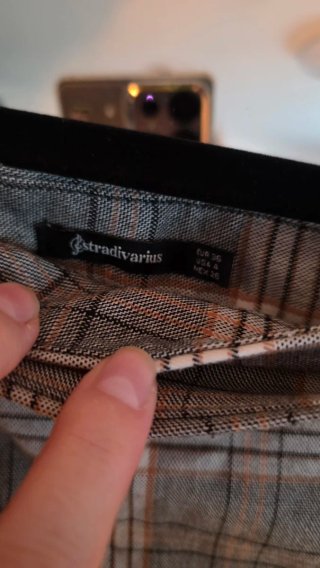 Falda pantalón cuadros gris