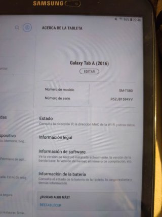 Samsung Galaxy Tab A6 Negra