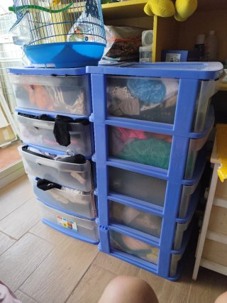 Cajoneras de plástico azules