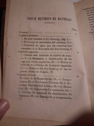 Libro antiguo, CULTIVO DE LAS TIERRAS DE SECANO...