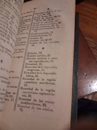 Libro antiguo, CULTIVO DE LAS TIERRAS DE SECANO...