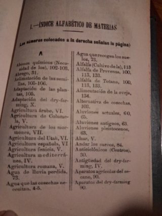 Libro antiguo, CULTIVO DE LAS TIERRAS DE SECANO...