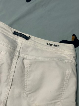 Pantalón Vaquero Blanco Bershka Low Rise