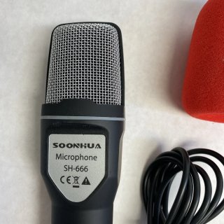 Micrófono SOONHUA Negro con Trípode
