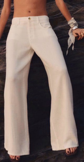 Pantalón Mango Blanco Talla S