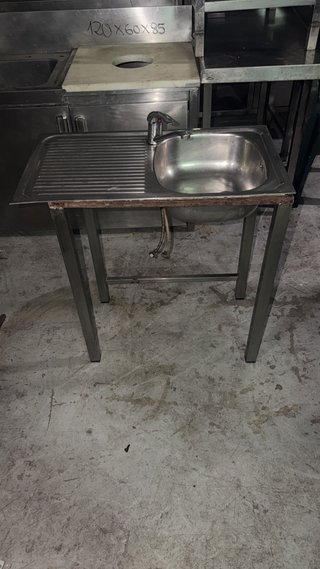 Fregadero de acero inoxidable 80x43x85