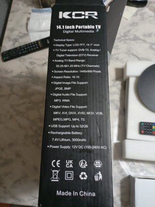 TV Portátil KCR 14.1 " ideal para camper