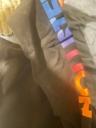 Sudadera Hollister Negra con Logo Multicolor