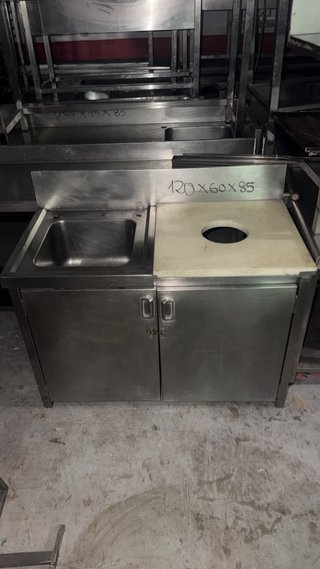 Fregadero Acero Inoxidable 120x60x85